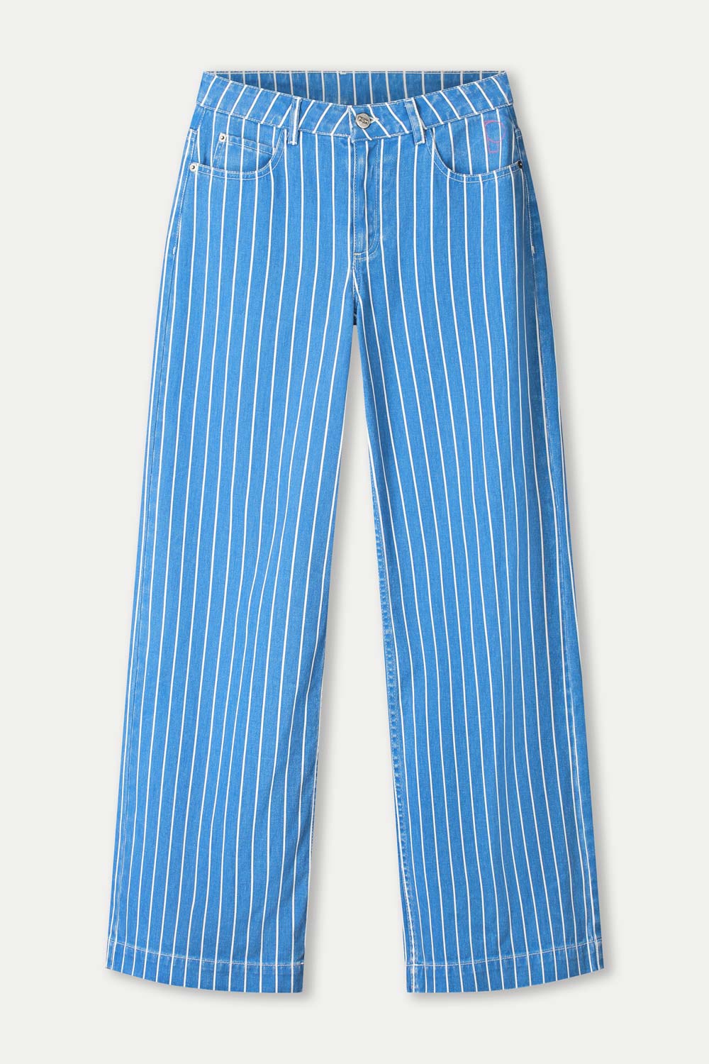 POM Amsterdam Jeans JEANS - Denim Stripes Blue