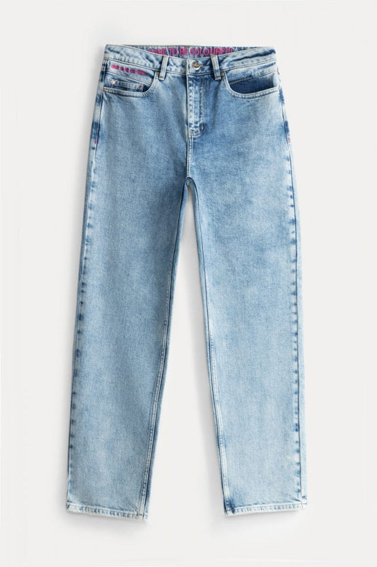 POM Amsterdam Jeans JEANS - Eline Straight Mid Bleu