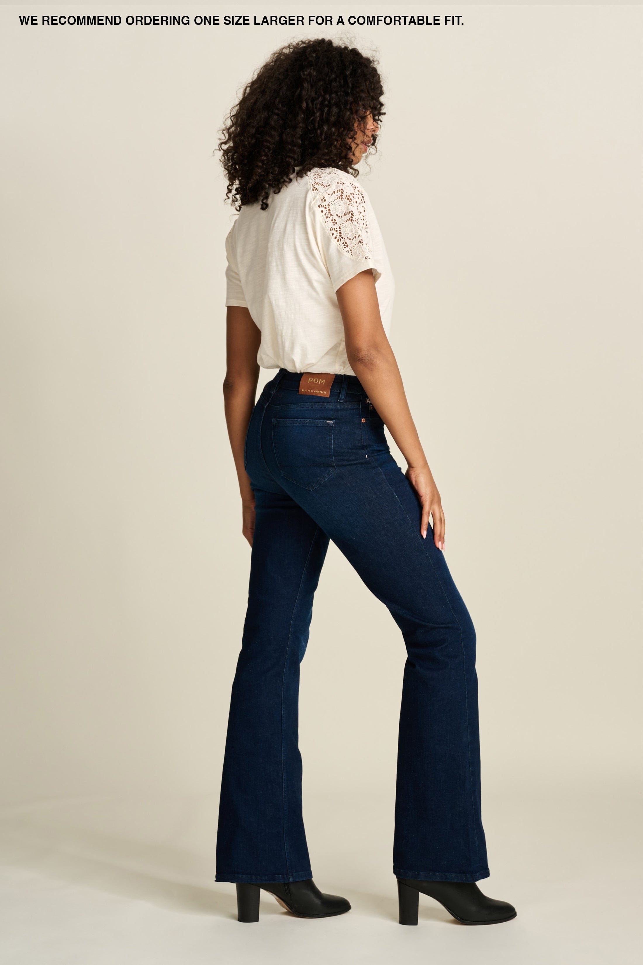 POM Amsterdam Jeans JEANS - Esmee Flare Dark Bleu