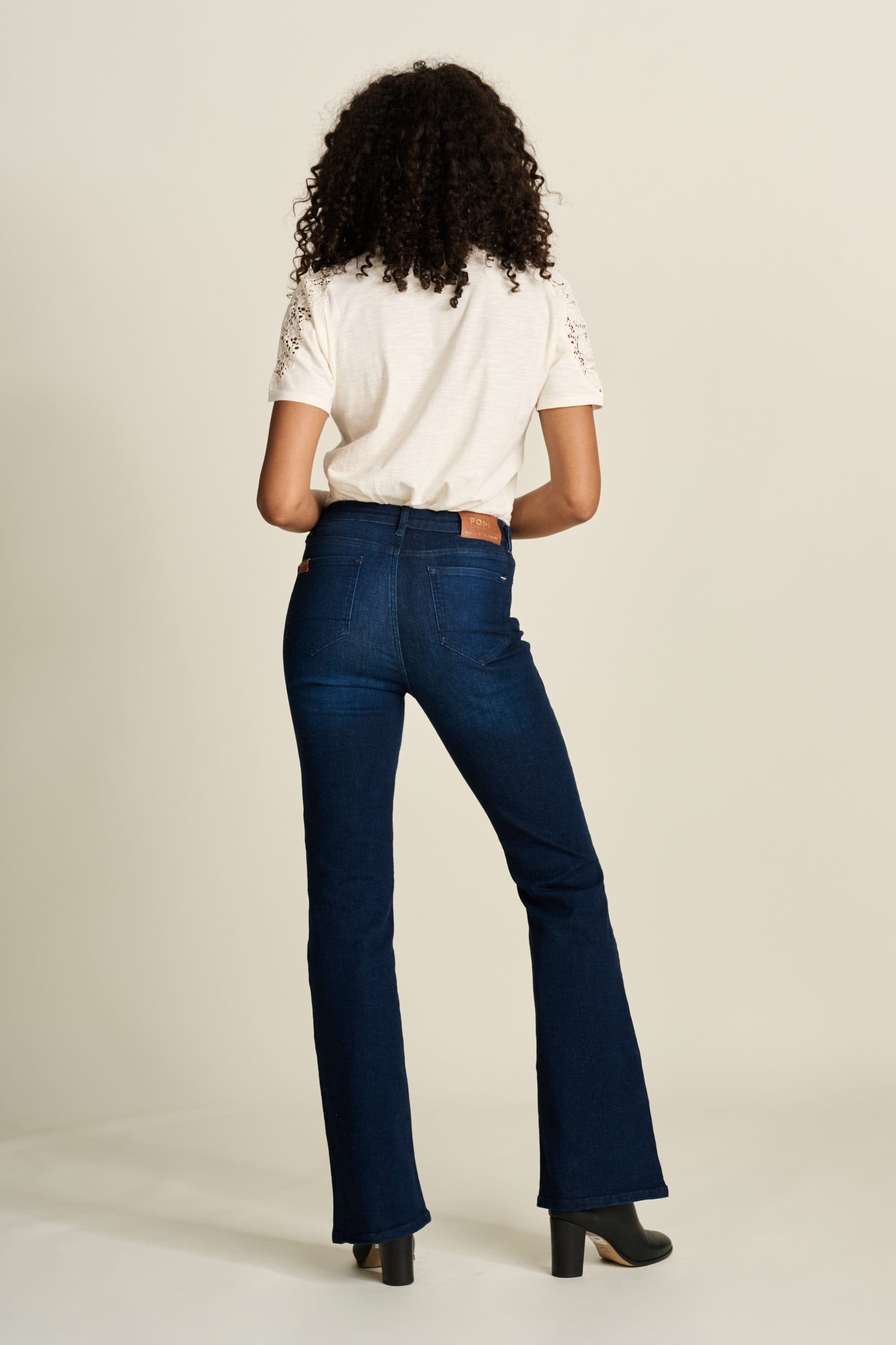 POM Amsterdam Jeans JEANS - Esmee Flare Dark Bleu