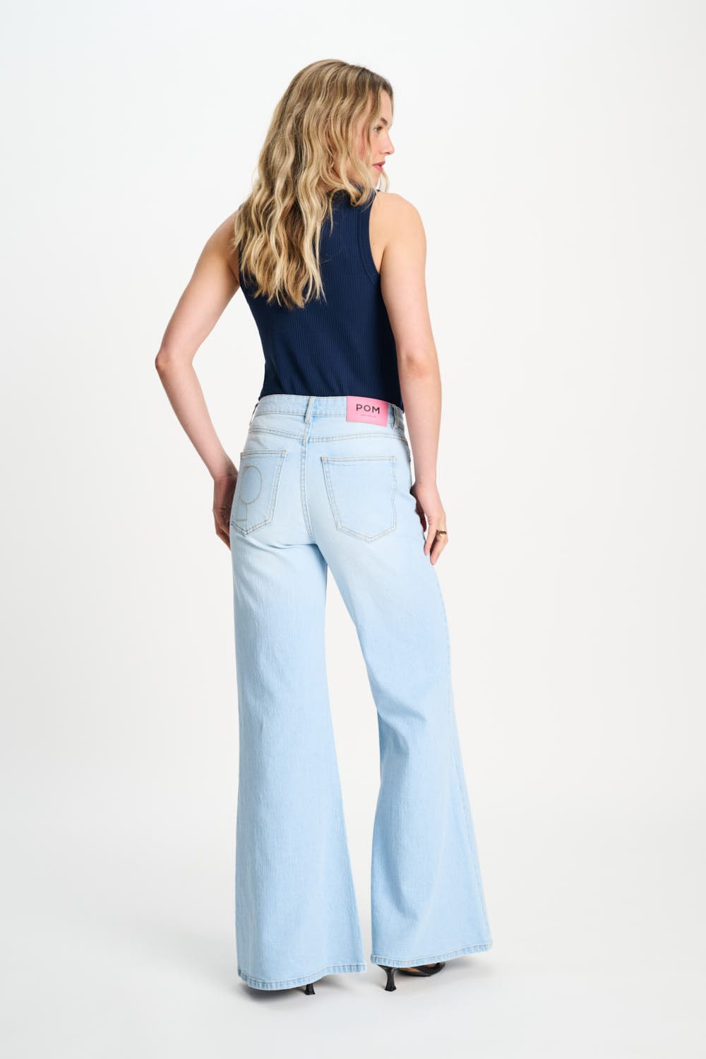 POM Amsterdam Jeans JEANS - Flare Light Blue