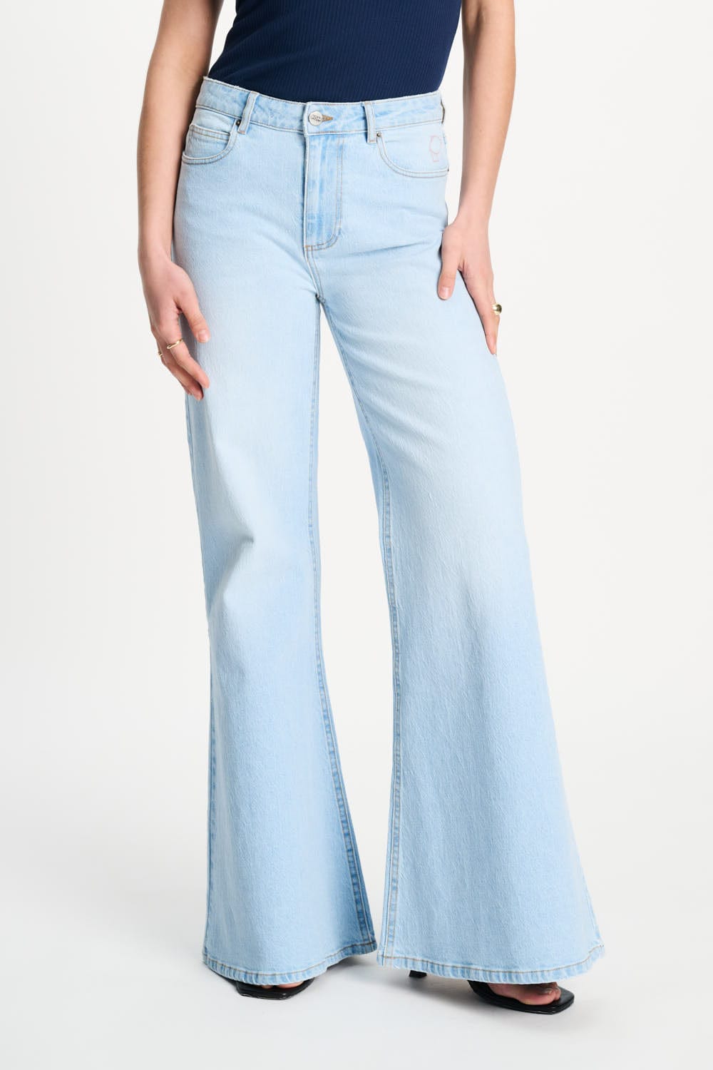 POM Amsterdam Jeans JEANS - Flare Light Blue