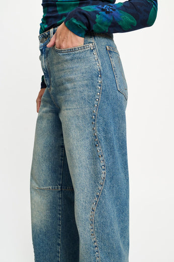 POM Amsterdam Jeans JEANS - Jacky Studs Dark Blue