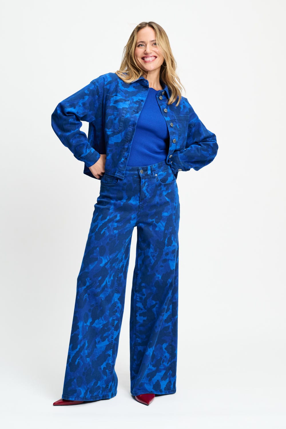 POM Amsterdam Jeans JEANS - Jodi Animal Eternal Blue