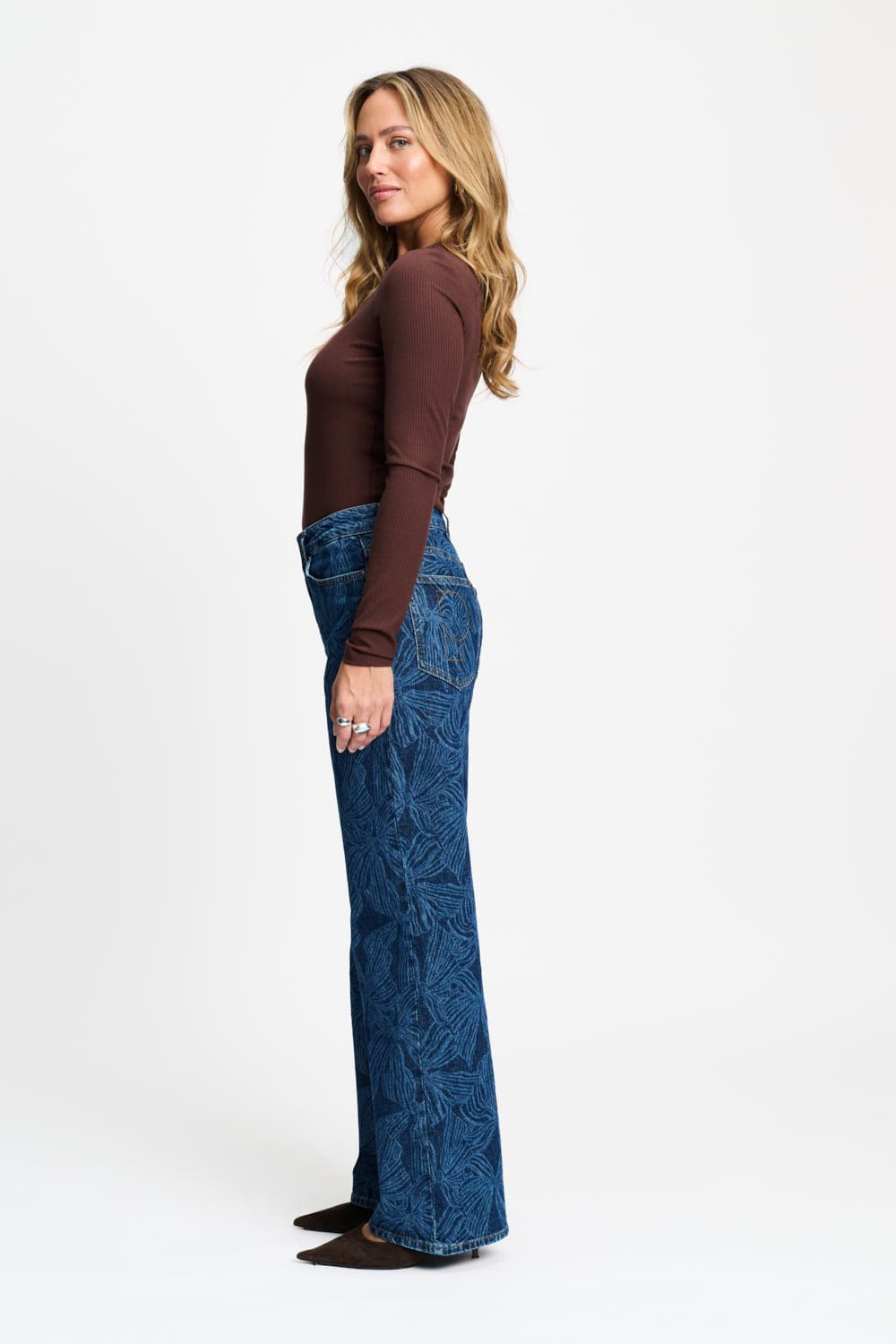 POM Amsterdam Jeans JEANS - Julia Bows Mid Blue