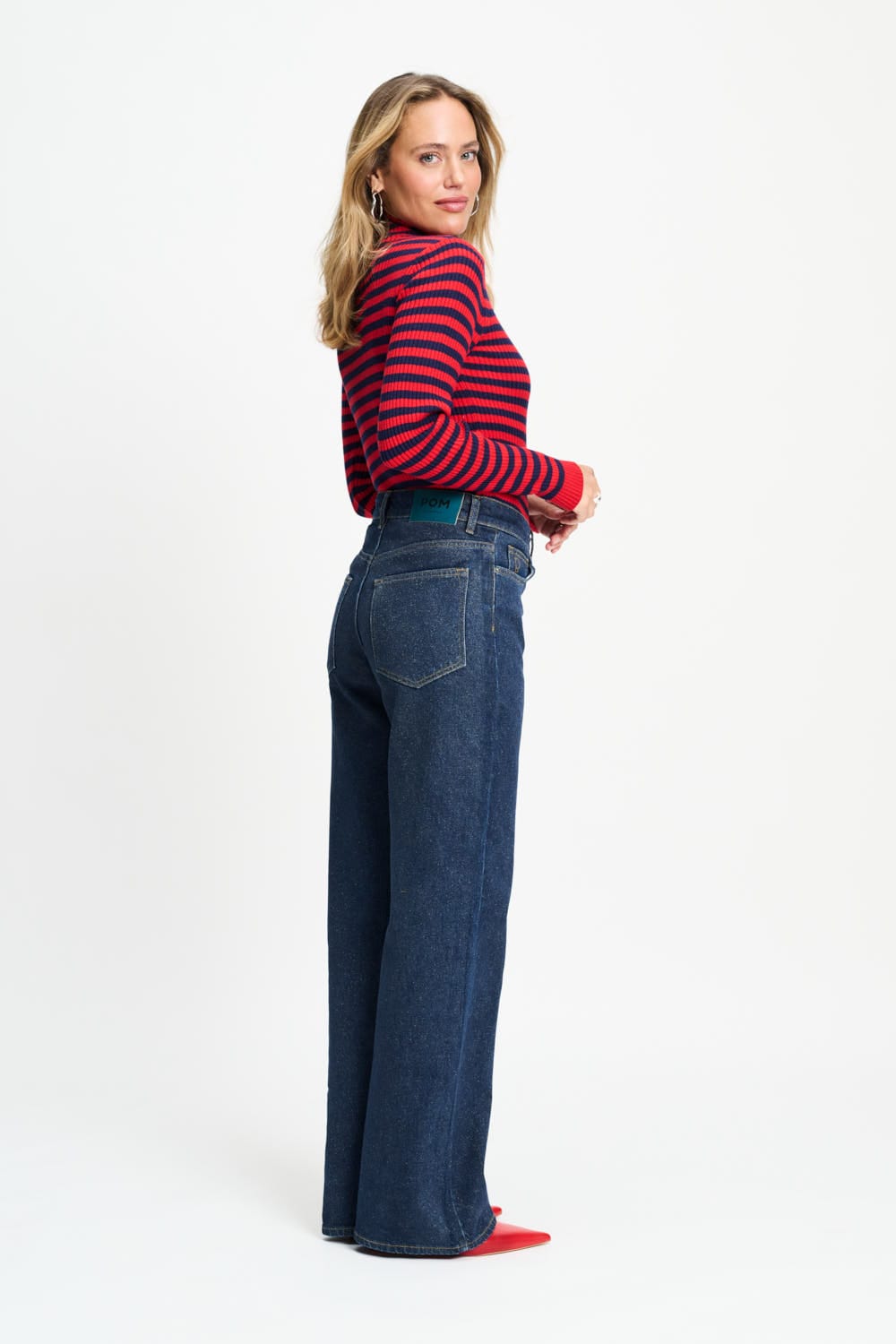 POM Amsterdam Jeans JEANS - Julia Shimmer Dark Blue
