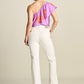 POM Amsterdam Jeans JEANS - Kate Flare Blooming Ecru