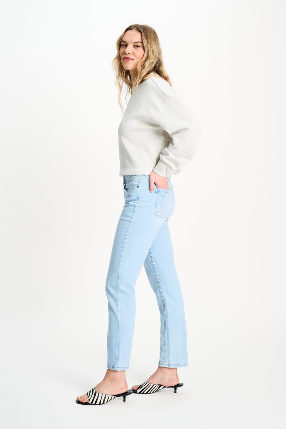 POM Amsterdam Jeans JEANS - Tapered Light Blue