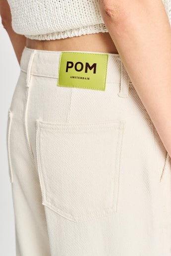 POM Amsterdam Jeans JEANS - White Embroidery