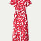 POM Amsterdam Jumpsuits COMBINAISON - Bubble Bloom Red Linen