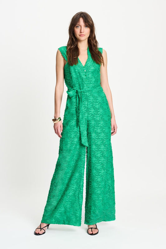POM Amsterdam Jumpsuits Green / 34 COMBINAISON - Palm Green Jacquard