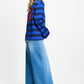 POM Amsterdam Longsleeves LONGSLEEVE - Joy Striped Blue
