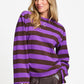 POM Amsterdam Longsleeves LONGSLEEVE - Joy Striped Brown Purple