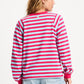 POM Amsterdam Longsleeves LONGSLEEVE - Striped Bright Rose Blue