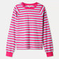 POM Amsterdam Longsleeves LONGSLEEVE - Striped Bright Rose Blue