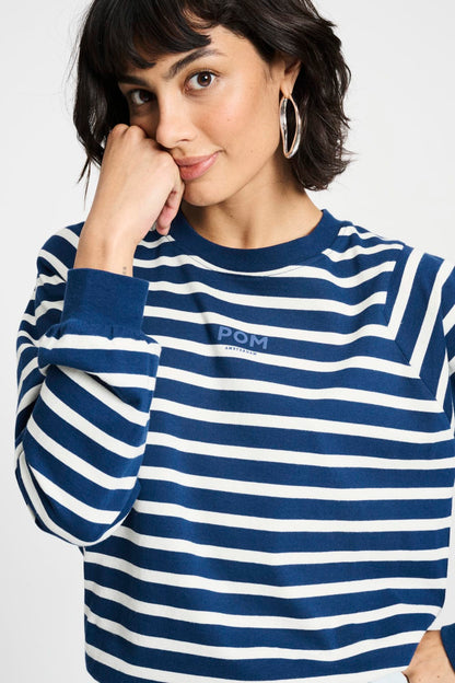 POM Amsterdam Longsleeves Multi colour / 34 TOP - Lisa Striped Blue White