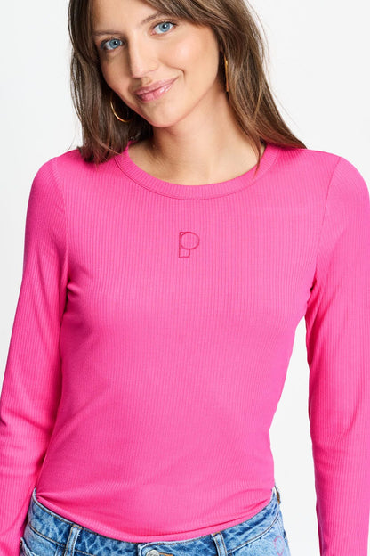 POM Amsterdam Longsleeves Pink / 34 LONGSLEEVE - Rose Ultra Pink