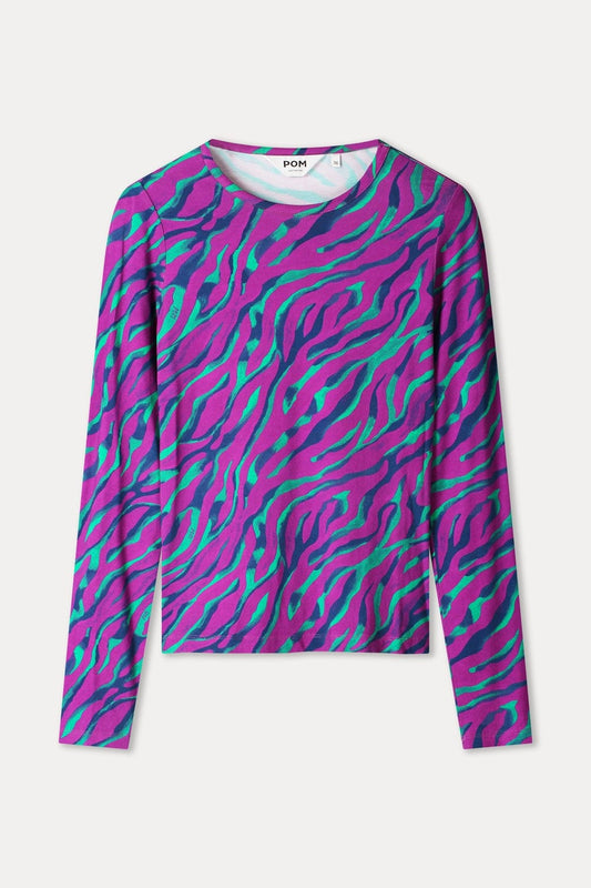 POM Amsterdam Longsleeves TOP - Animal Purple