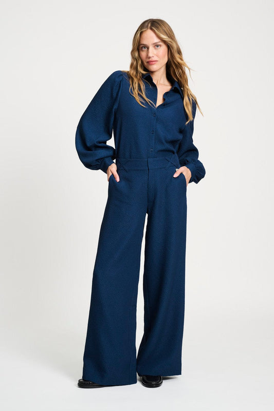 POM Amsterdam Pants Blue / 34 PANTALON - Bubble Nightfall Blue