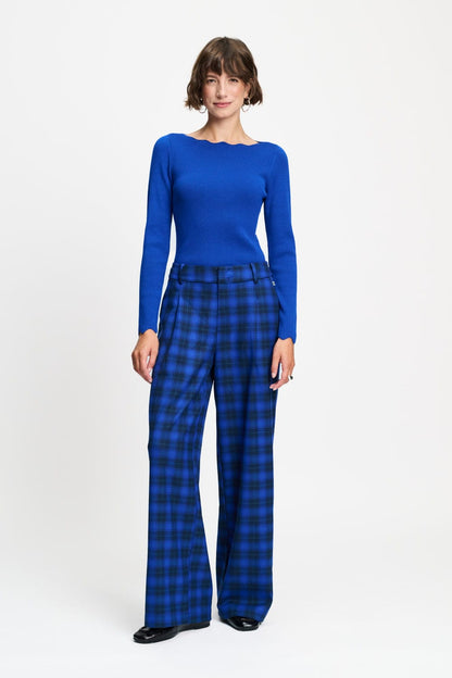 POM Amsterdam Pants Blue / 34 PANTALON - Charlie Check Blue