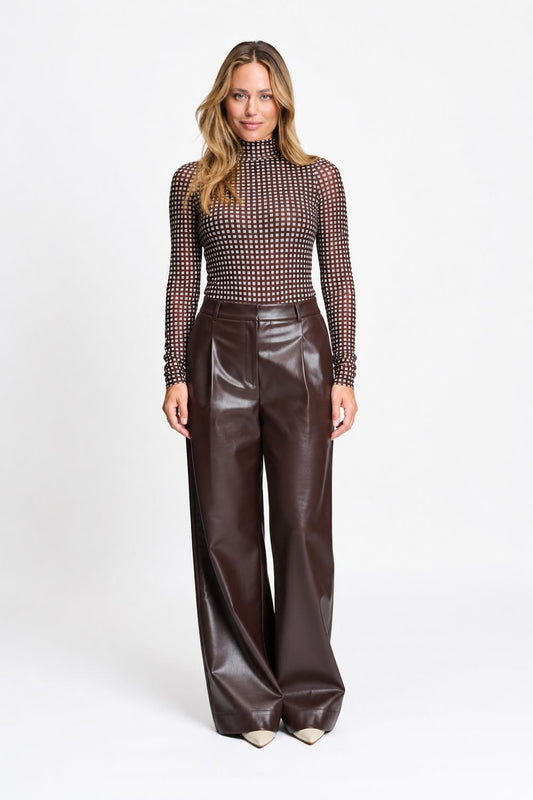 POM Amsterdam Pants Brown / 34 PANTALON - Abby Chocolate Brown