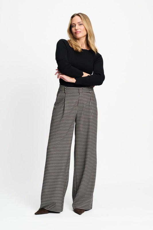 POM Amsterdam Pants Brown / 34 PANTALON - Charlie Check Brown