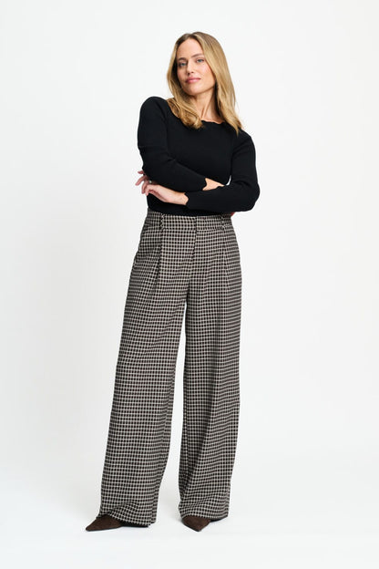 POM Amsterdam Pants Brown / 34 PANTALON - Charlie Check Brown