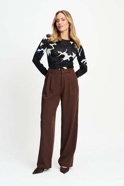 POM Amsterdam Pants Brown / 34 PANTALON - Marlou Chocolate Brown