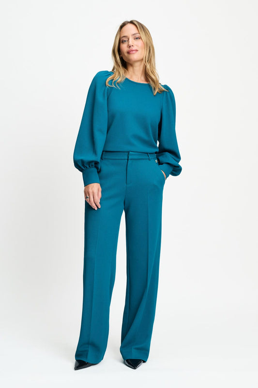 POM Amsterdam Pants Green / 34 PANTALON - Lara Teal Green