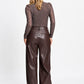 POM Amsterdam Pants PANTALON - Abby Chocolate Brown