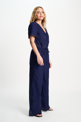 POM Amsterdam Pants PANTALON - Broderie Anglaise Night Blue