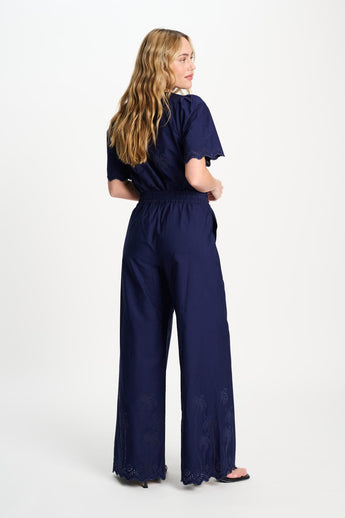 POM Amsterdam Pants PANTALON - Broderie Anglaise Night Blue