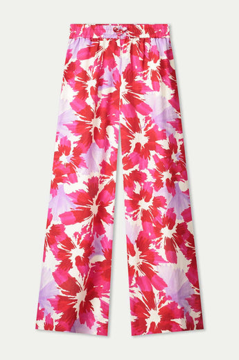 POM Amsterdam Pants PANTALON - Bubble Bloom Lavender Linen