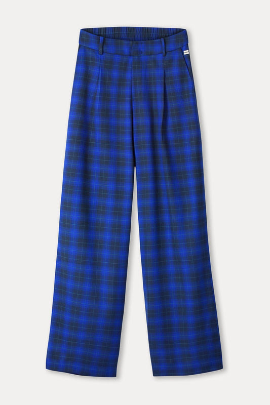 POM Amsterdam Pants PANTALON - Charlie Check Blue