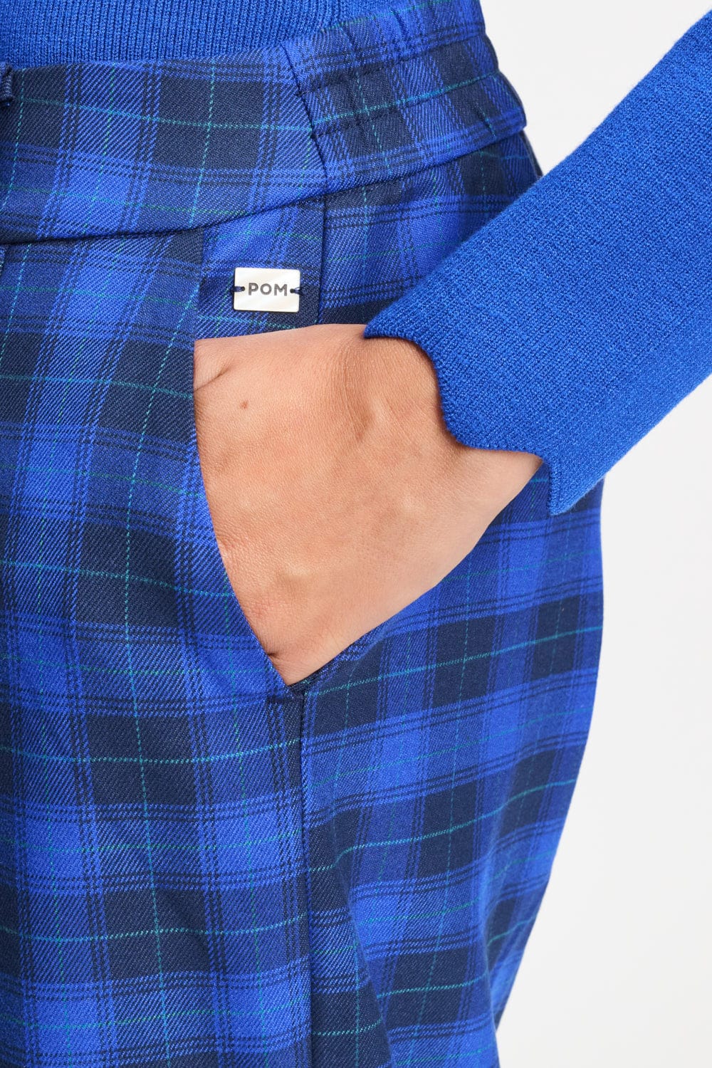 POM Amsterdam Pants PANTALON - Charlie Check Blue