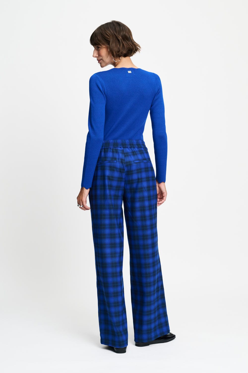 POM Amsterdam Pants PANTALON - Charlie Check Blue