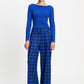 POM Amsterdam Pants PANTALON - Charlie Check Blue