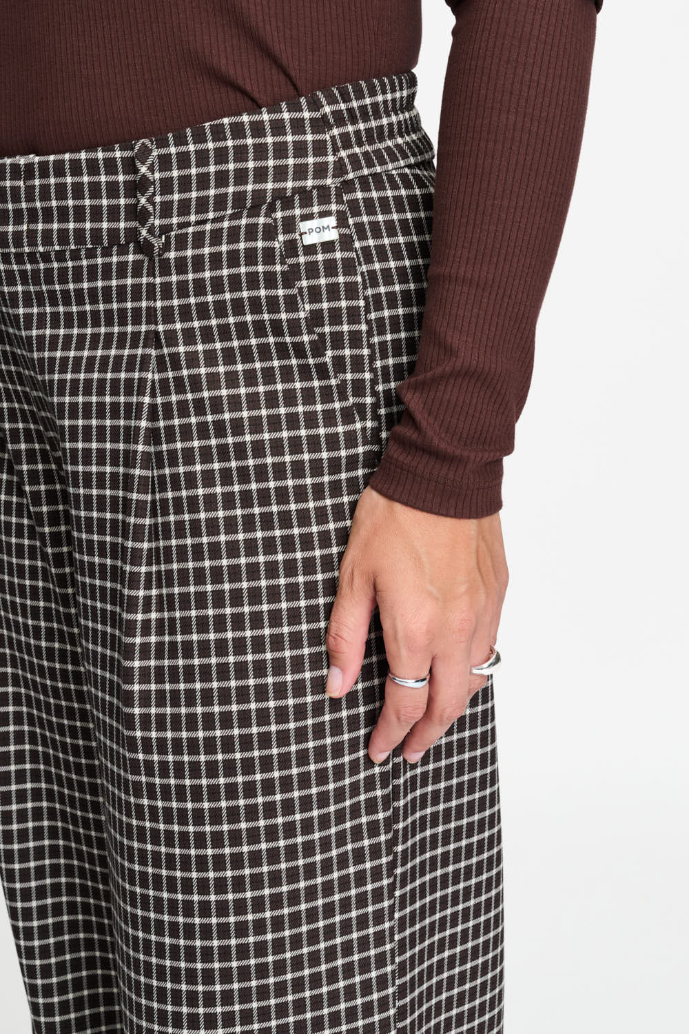 POM Amsterdam Pants PANTALON - Charlie Check Brown