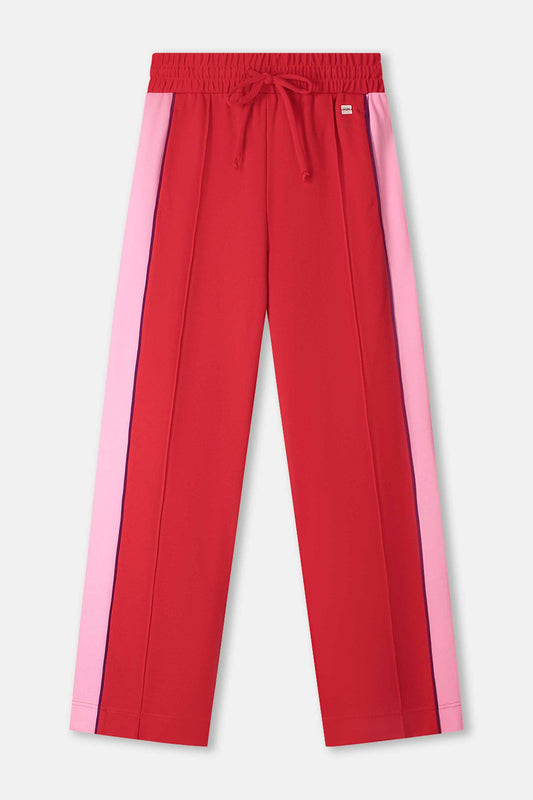 POM Amsterdam Pants PANTALON - Colourblock Chili Red