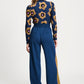 POM Amsterdam Pants PANTALON - Colourblock Nightfall Blue