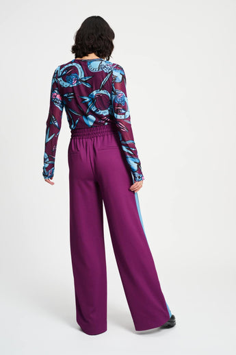 POM Amsterdam Pants PANTALON - Colourblock Plum