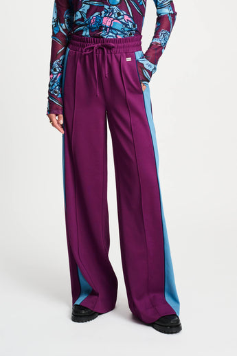 POM Amsterdam Pants PANTALON - Colourblock Plum
