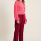 POM Amsterdam Pants PANTALON - Flare Burgundy Red