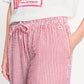 POM Amsterdam Pants PANTALON - Seersucker Red White