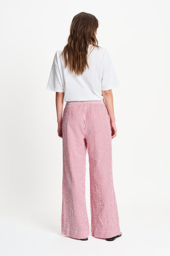 POM Amsterdam Pants PANTALON - Seersucker Red White