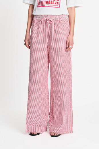 POM Amsterdam Pants PANTALON - Seersucker Red White