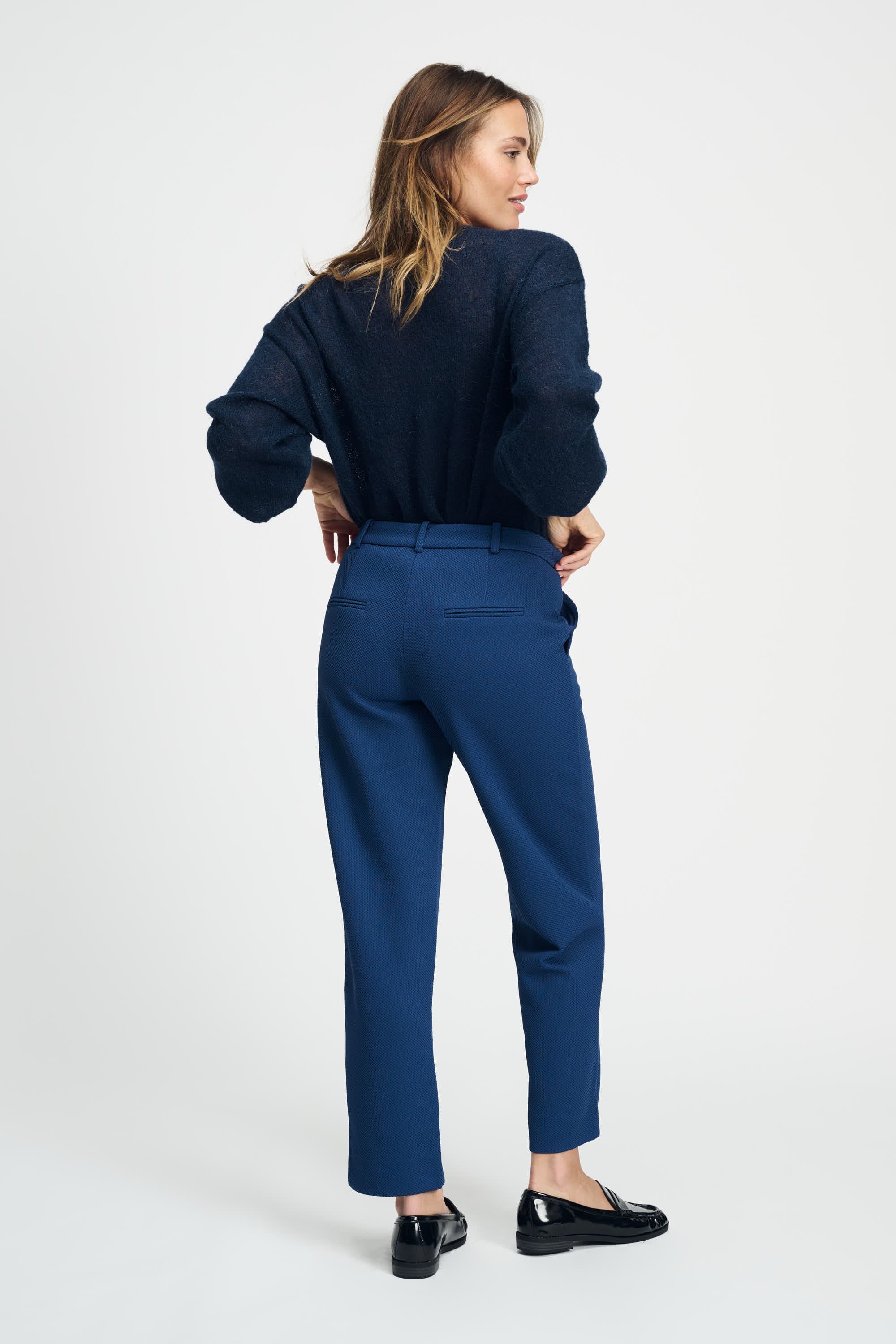 POM Amsterdam Pants PANTALON - Tapered Sapphire Blue