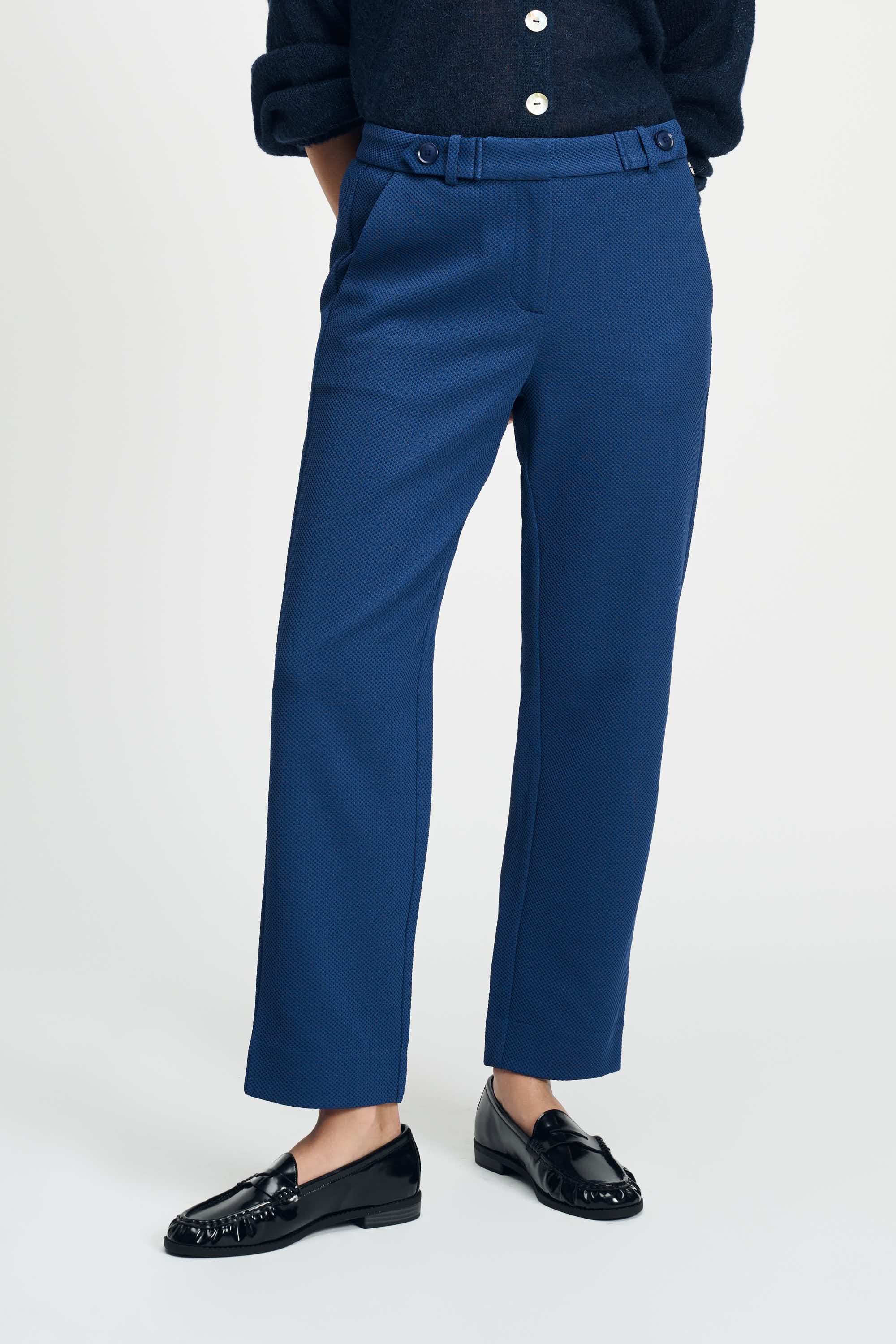 POM Amsterdam Pants PANTALON - Tapered Sapphire Blue