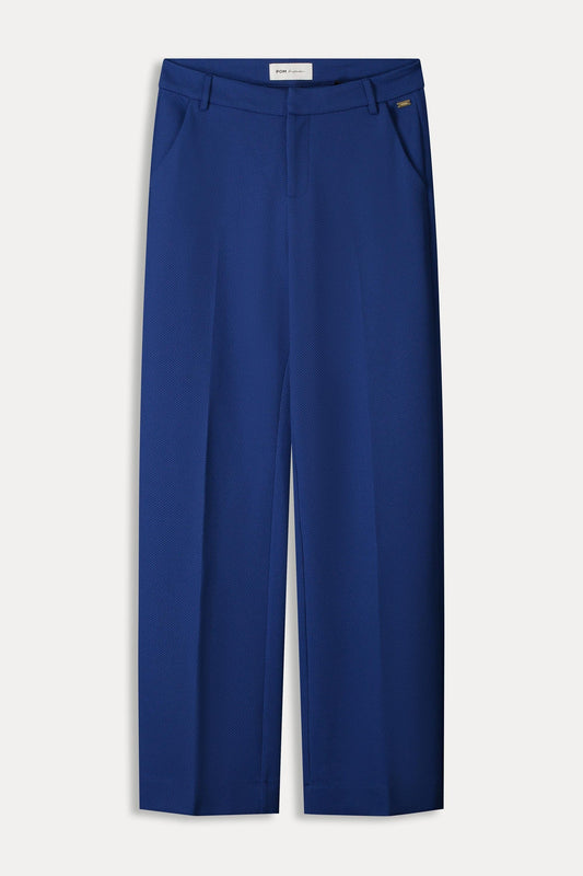 POM Amsterdam Pants PANTALON - Wide Leg Mid Blue