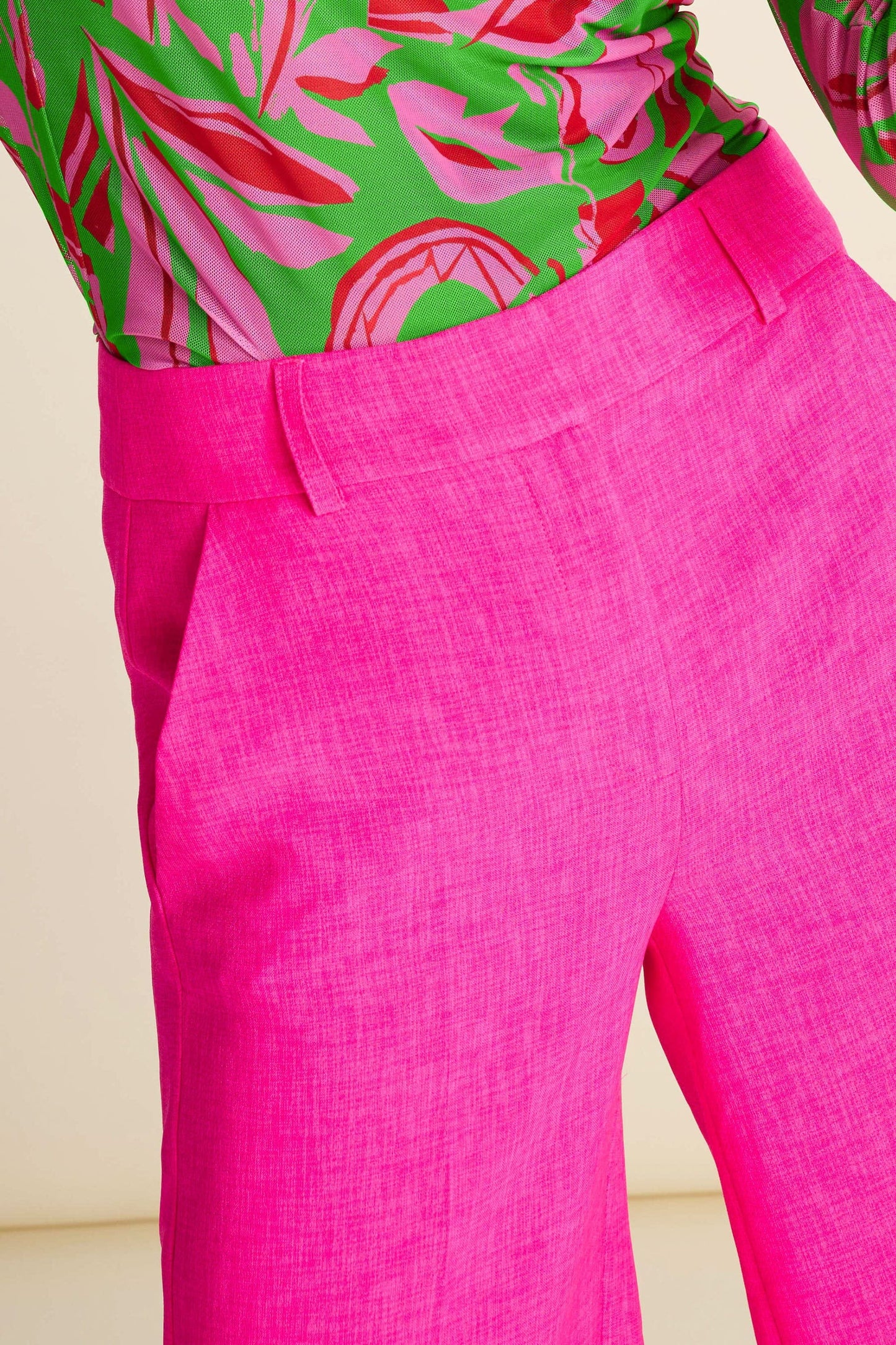 POM Amsterdam Pants PANTALON - Wide Leg Pink Glow